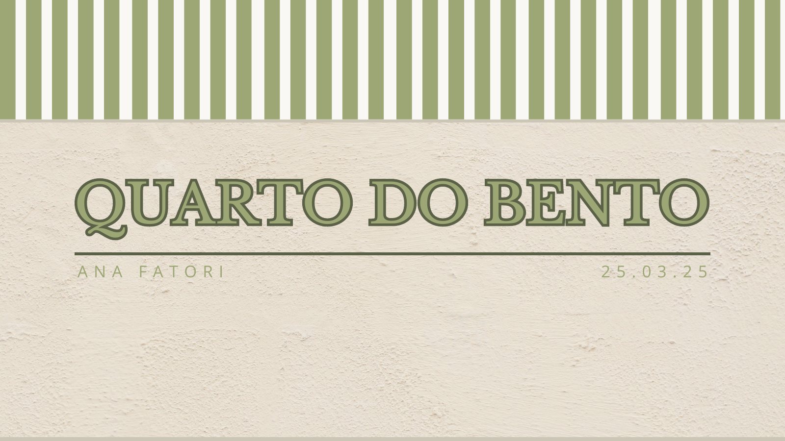 Projeto de interiores Quarto do Bento